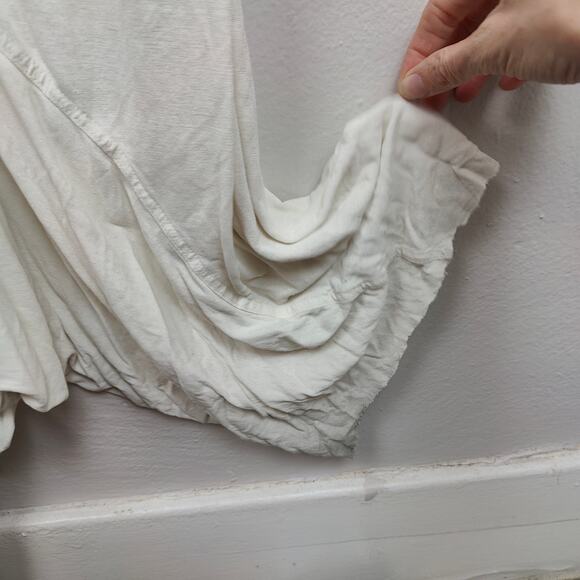 Rundholz Dip Jumpsuit Size Small White Cotton Harem NASA Gauze Button Front - Picture 9 of 13